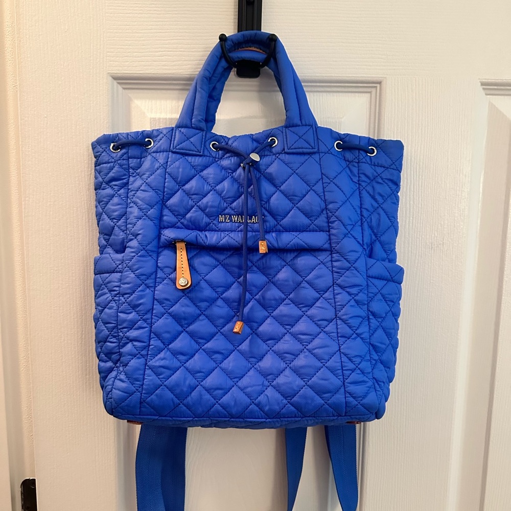 MZ Wallace Small metro convertible backpack bright blue